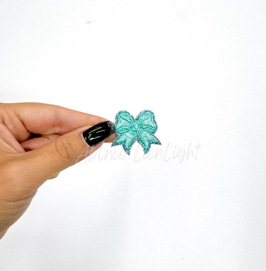 Turquoise Mini Bow Patch