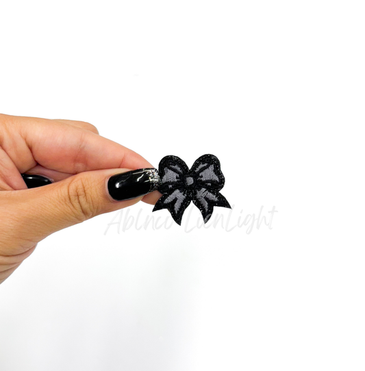 Black Mini Bow Patch