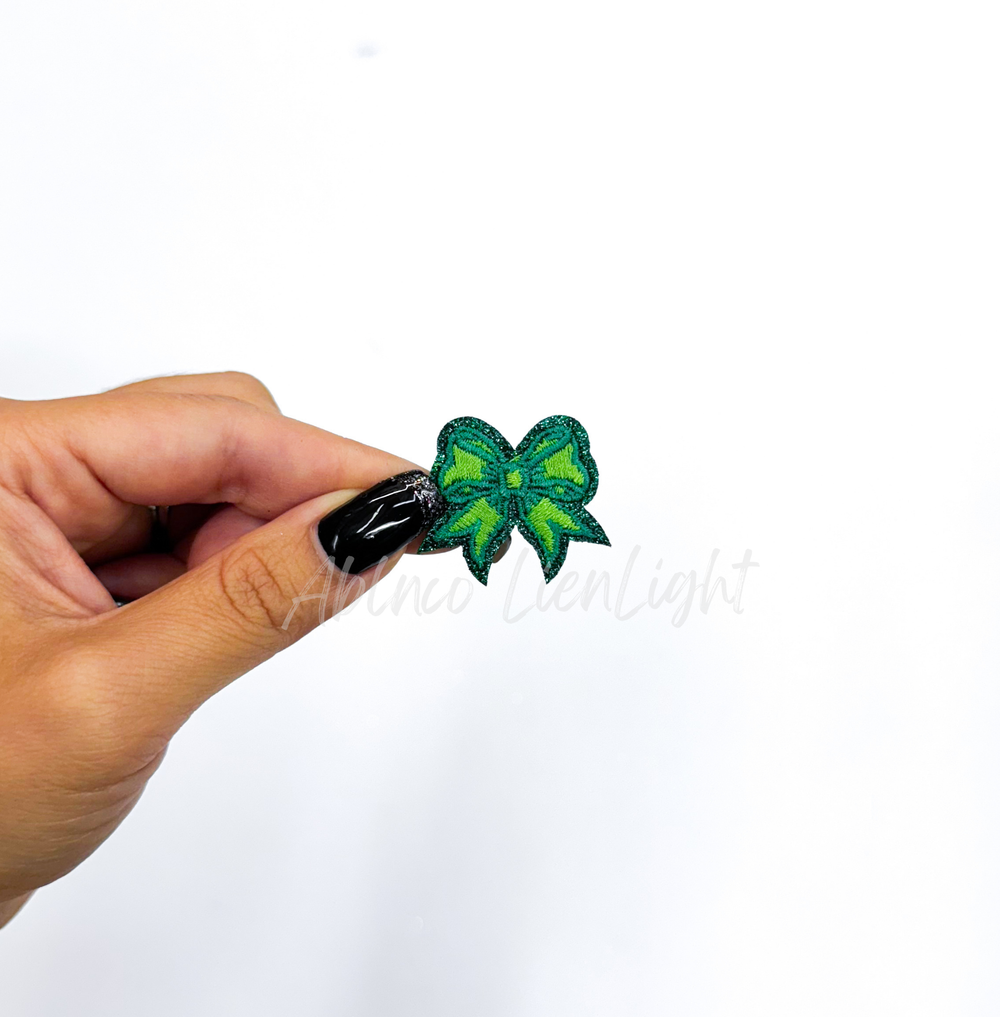 Green Mini Bow Patch