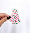 Tree Cake Light Pink Christmas Glitter Patch - Small