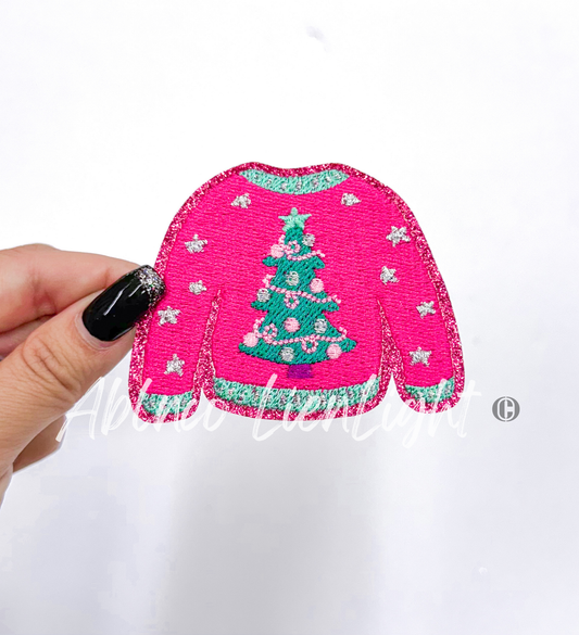 Ugly Christmas Sweater©️Glitter Embroidery Patch