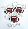 Football Touchdown Chenille Sequin Patch - Large