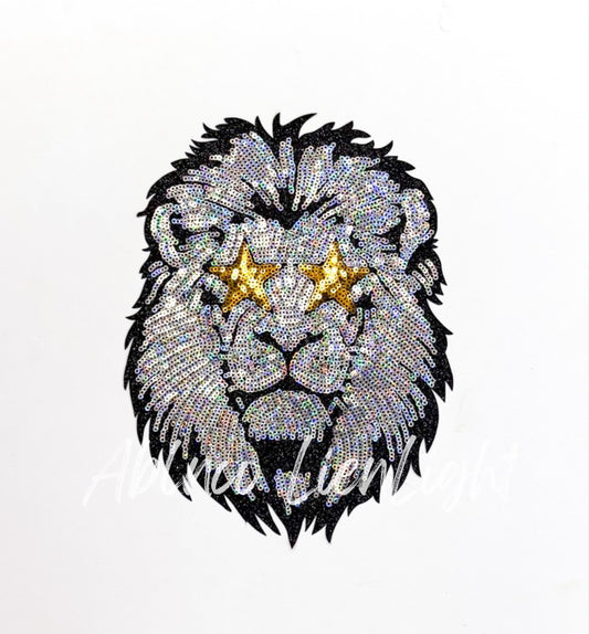 Lion Mascot Gameday Sequin Patch