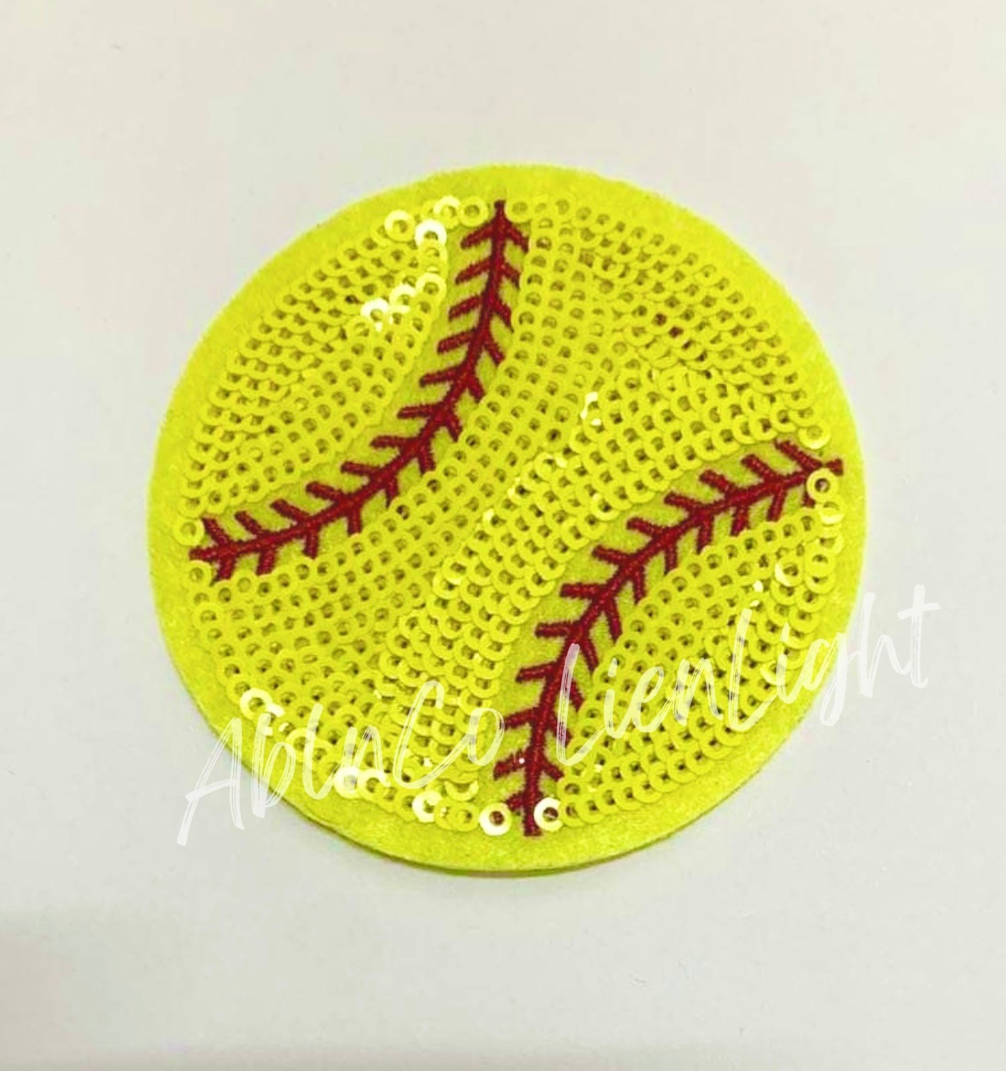 Softball Sequins Embroidery Patch