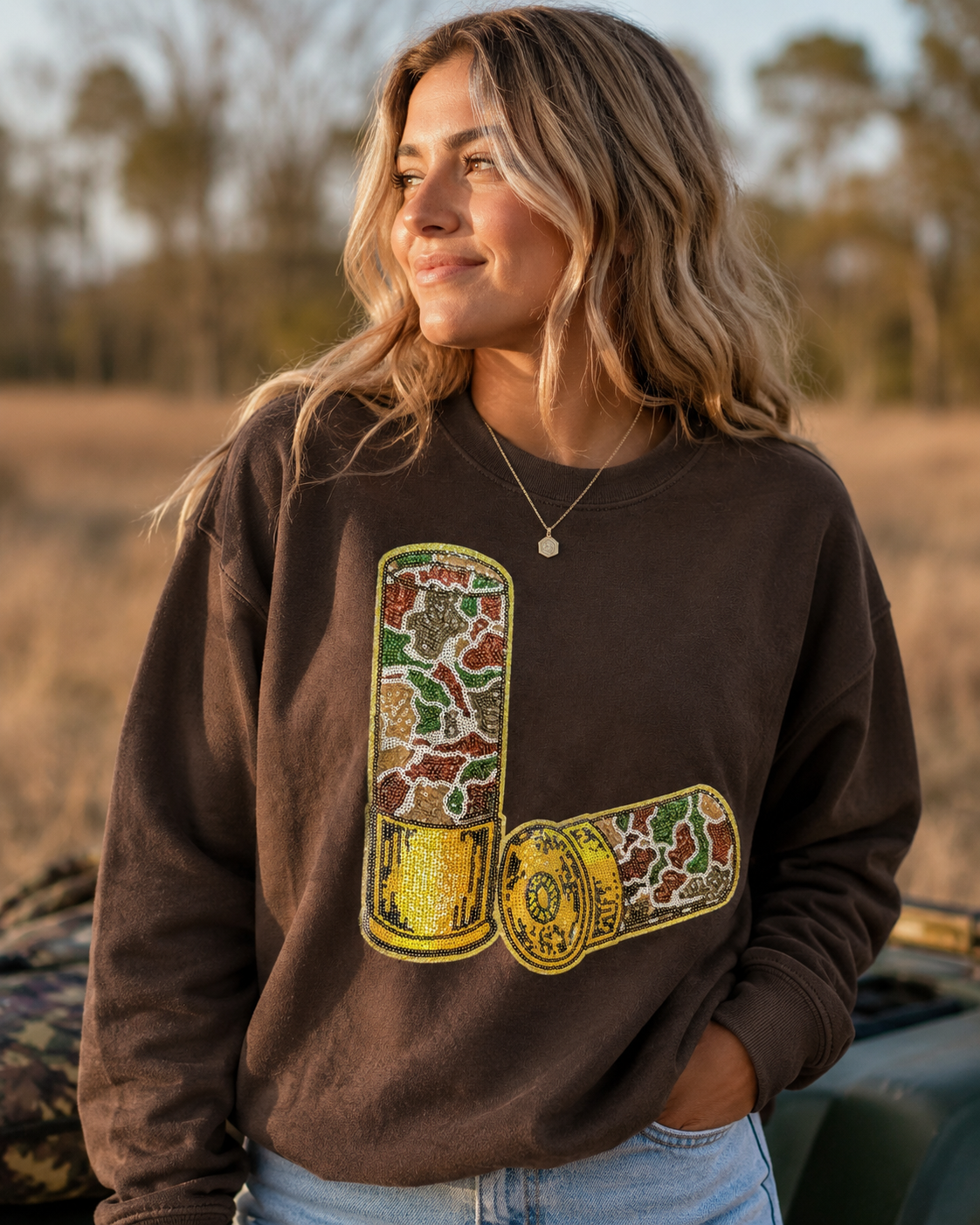 Shotgun Shells Sequin Patch Shirt
