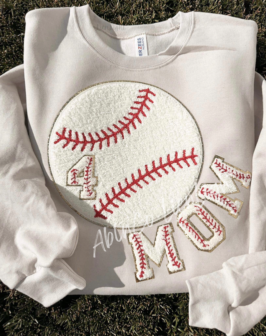 Baseball BALL Mom Customized Number Sweatshirt