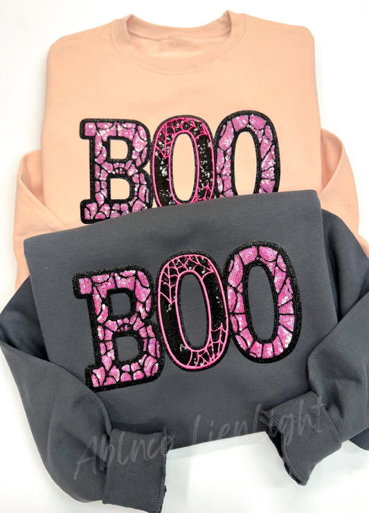 BOO Sequins Halloween Sweatshirt