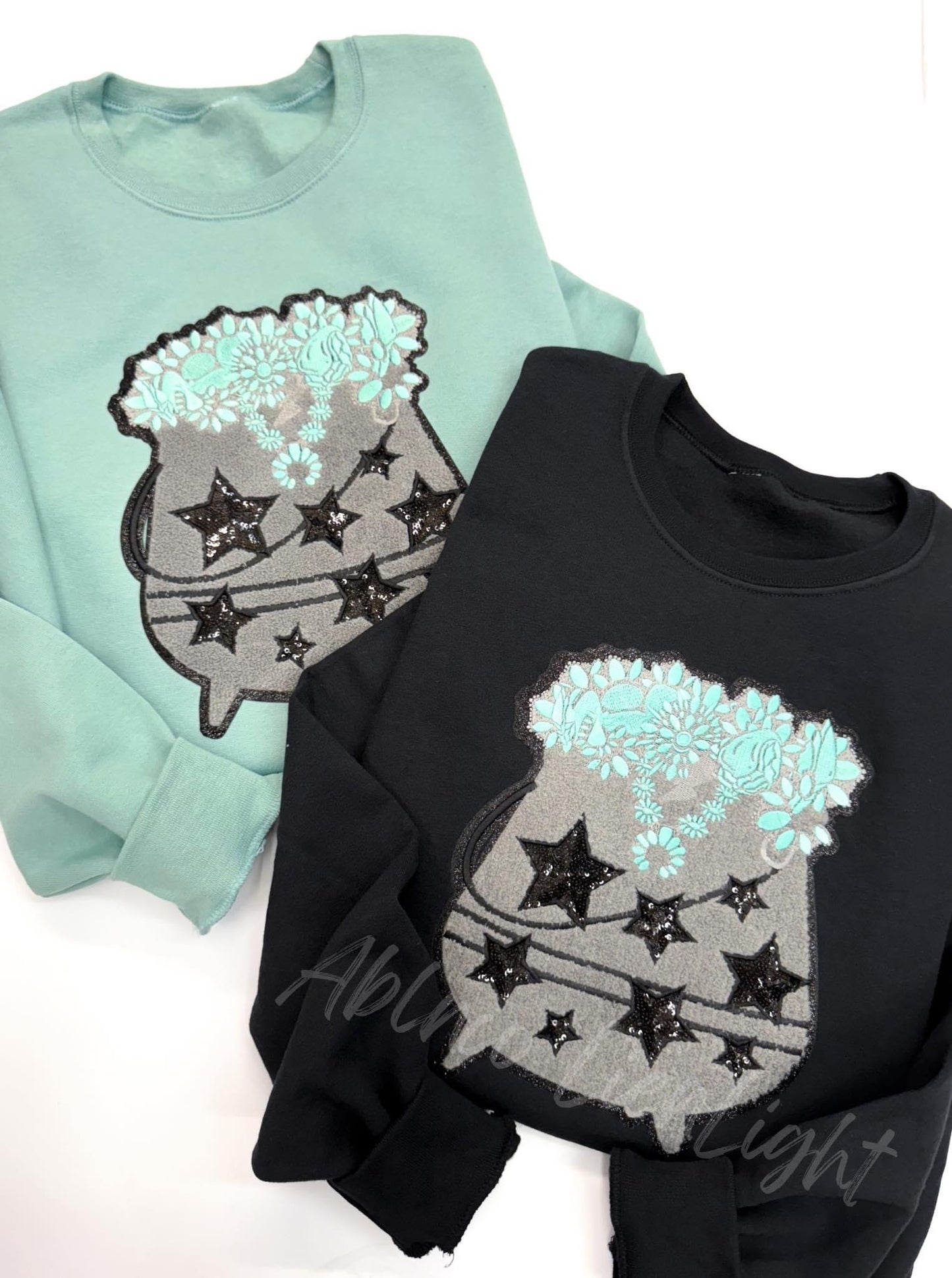 Turquoise Cauldron Halloween Sweatshirt