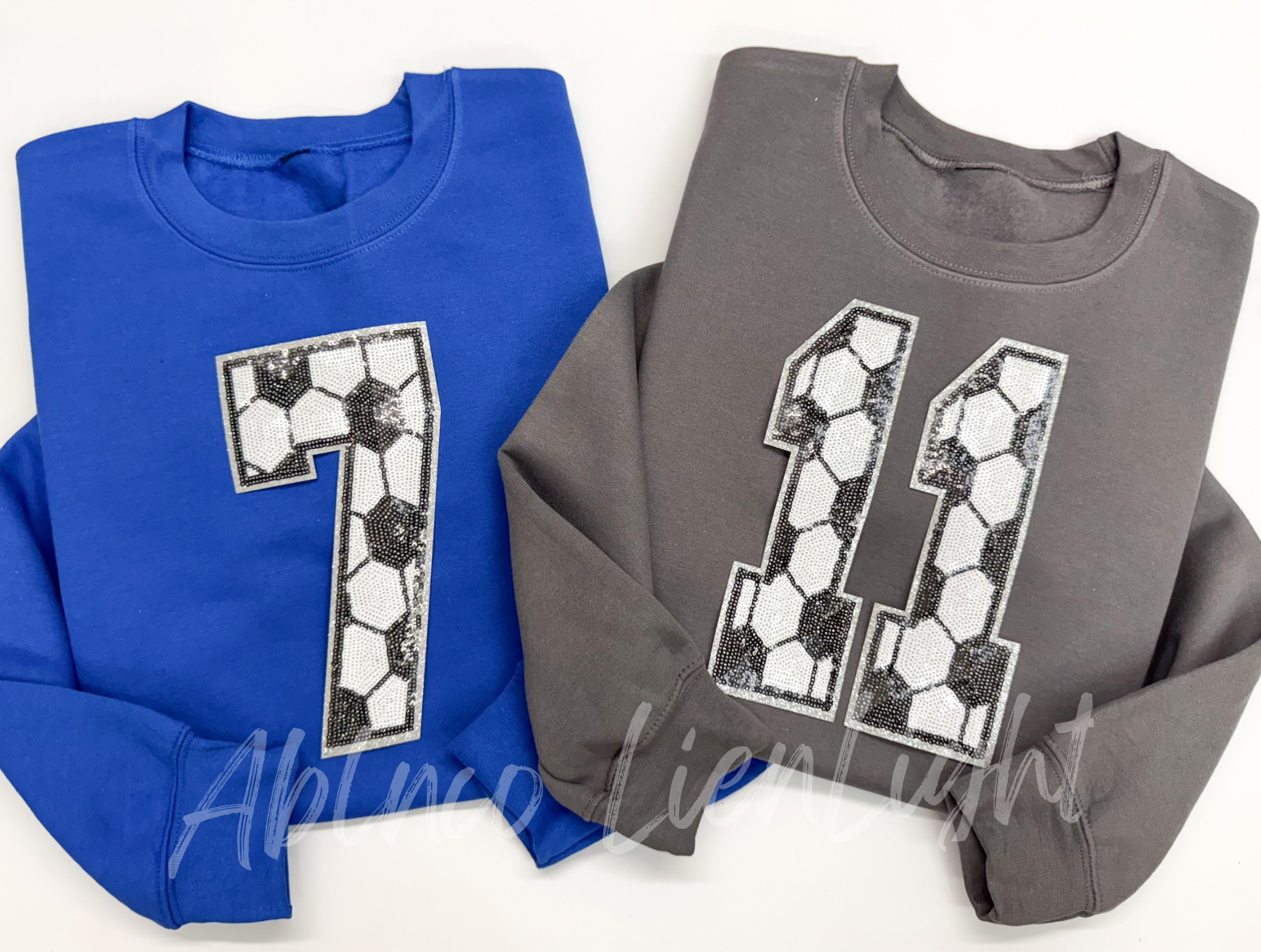 Soccer Numbers Sequin Patch - Large