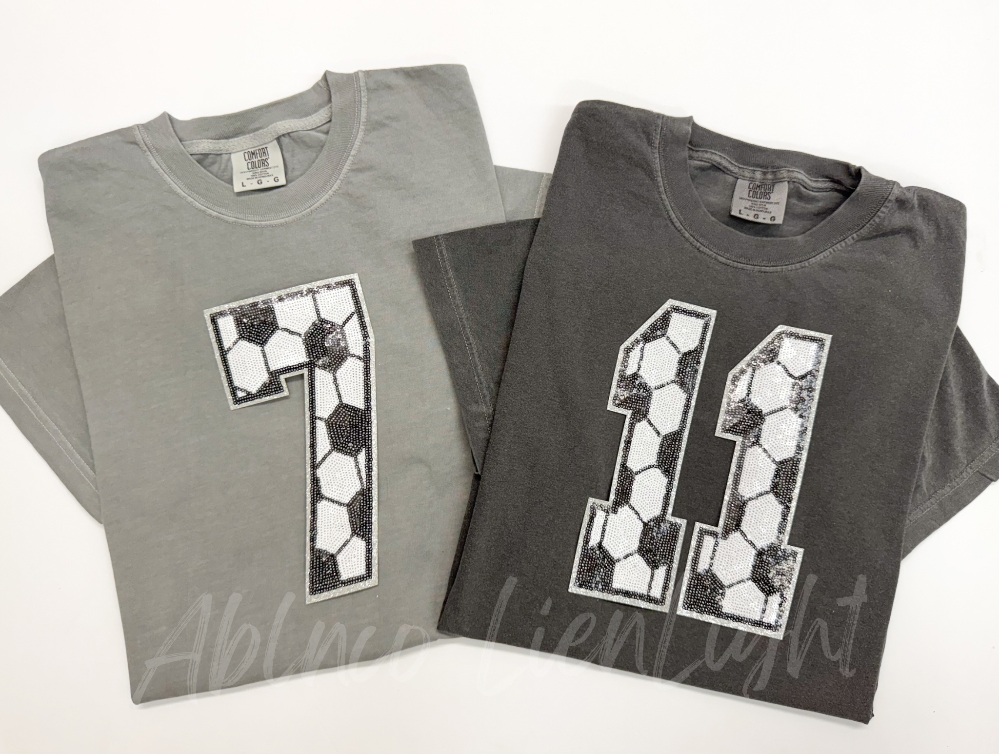 Soccer Numbers Game Day Sequin Patch Shirt
