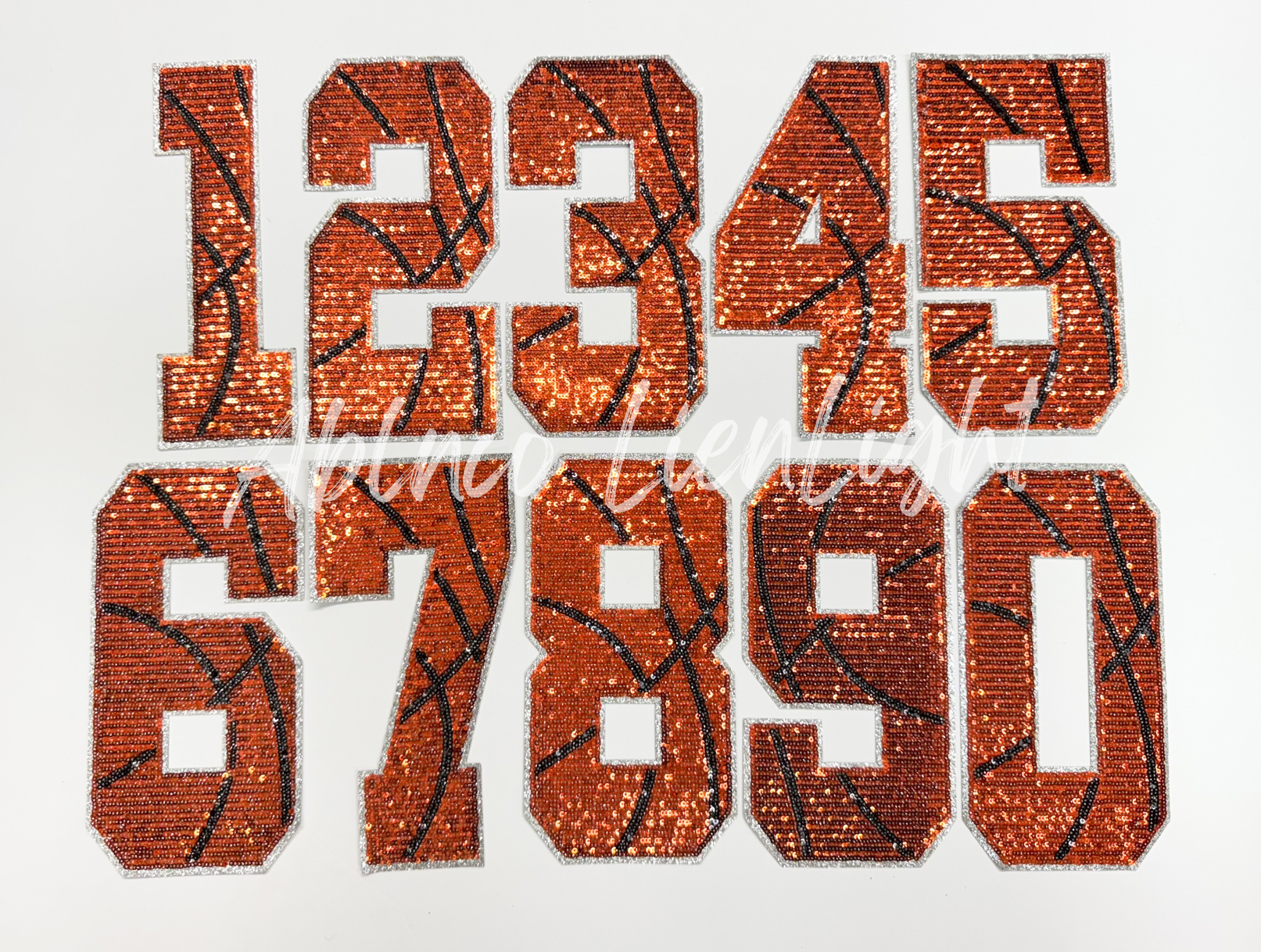 Basketball Numbers Game Day Sequin Patch Shirt