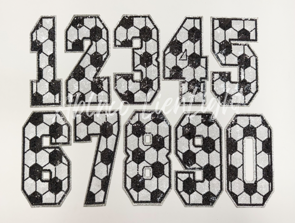 Soccer Numbers Game Day Sequin Patch Shirt