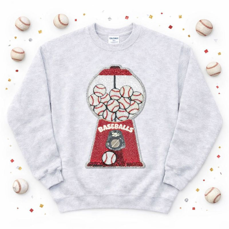 Baseball Gumballs Game Day Sequin Patch Shirt