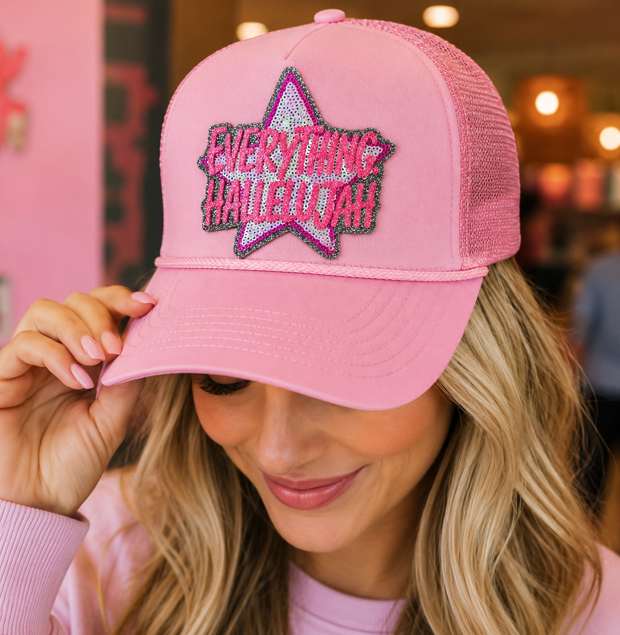 Everything Hallelujah Summer Sequin Patch - Small