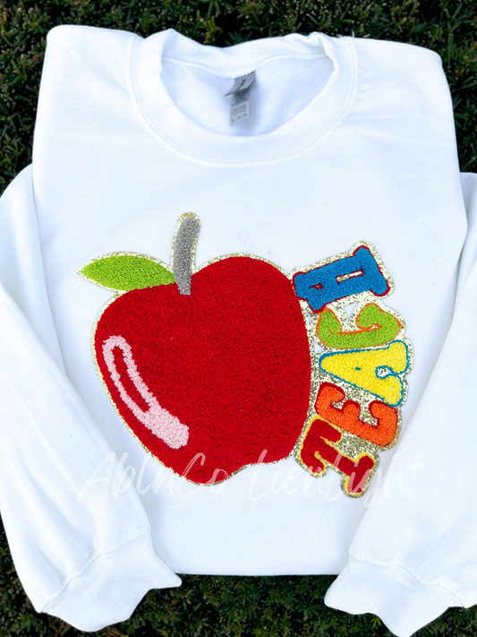Colorful Apple Teach Sweatshirt