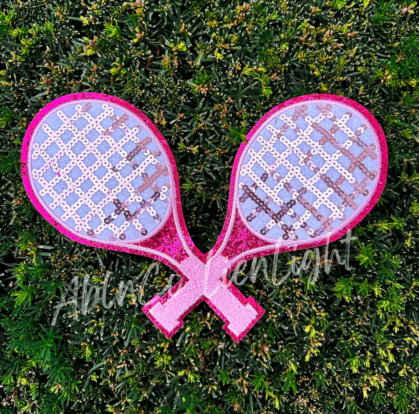 Pink Tennis Racket Patch