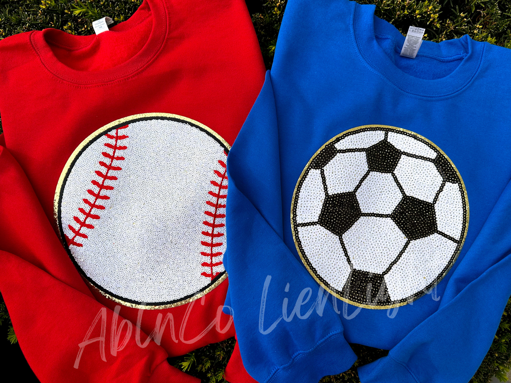 Baseball Sequin Patch Sweatshirt