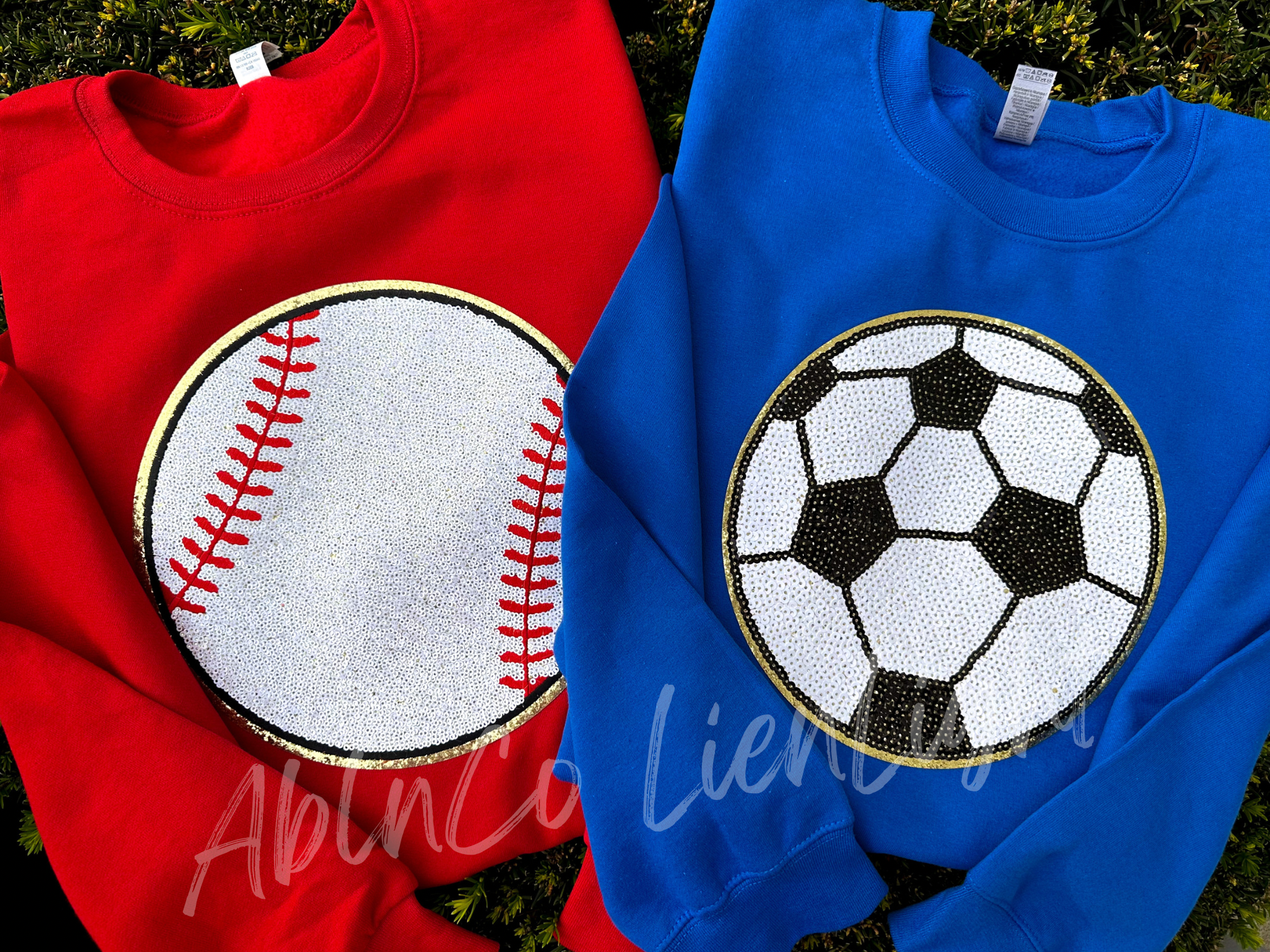 Soccer Ball Sequin Patch Sweatshirt