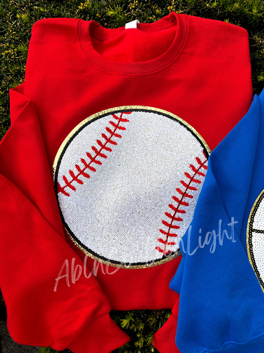 Baseball Sequin Patch