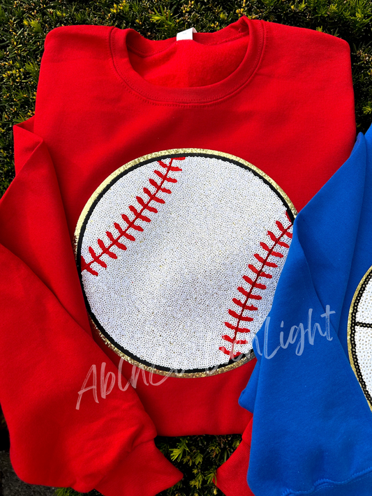 Baseball Ball Sequins Sweatshirt