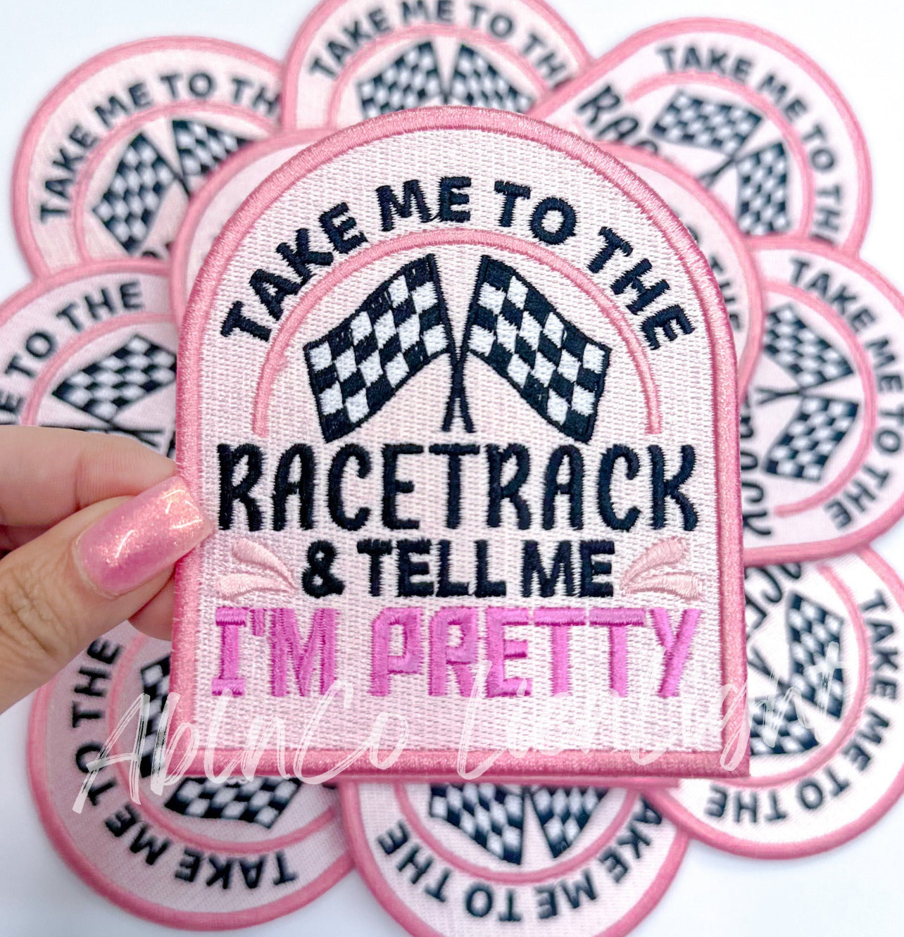 Take Me to the Racetrack Embroidery Patch