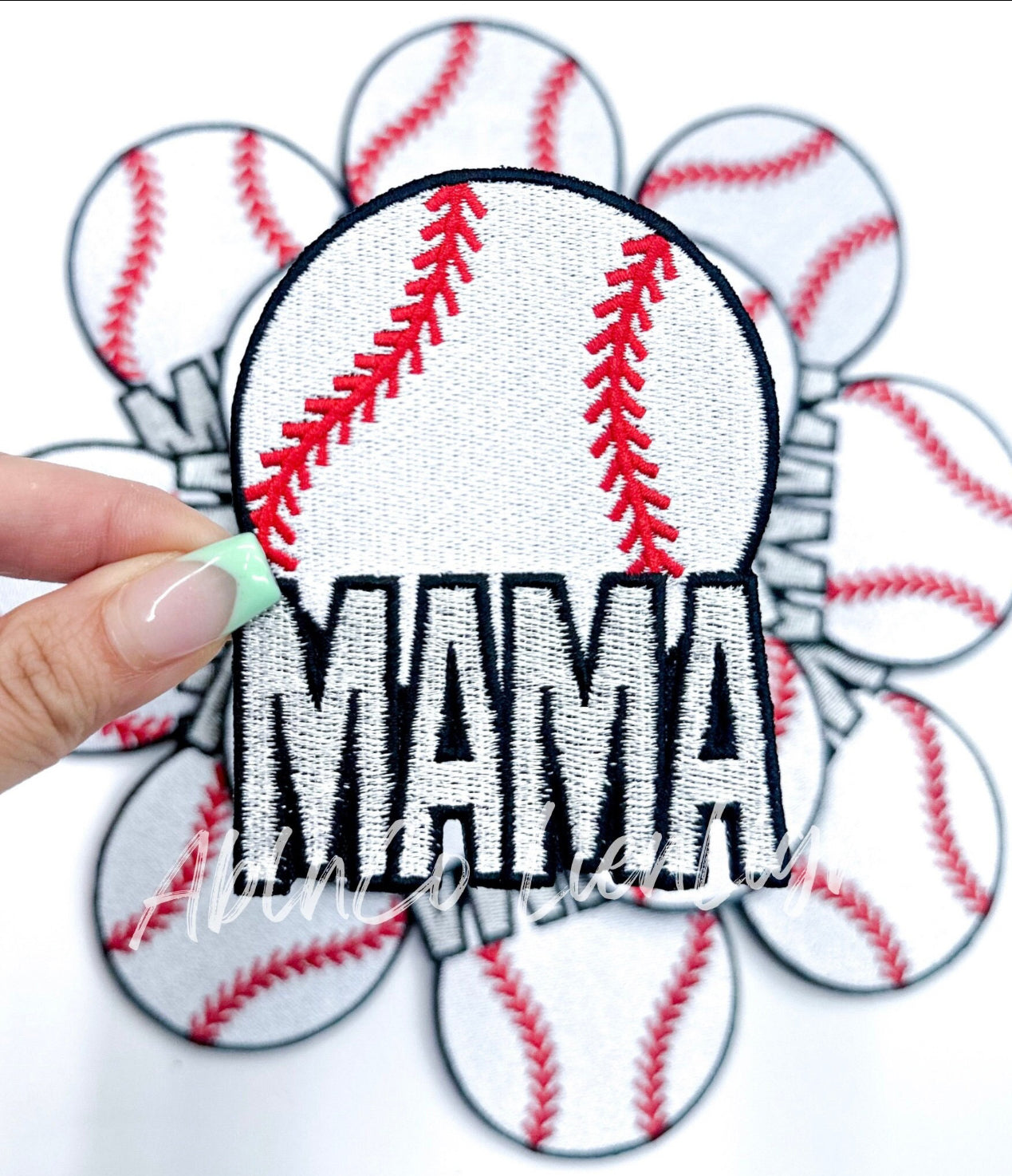 Baseball Mama Embroidery Patch