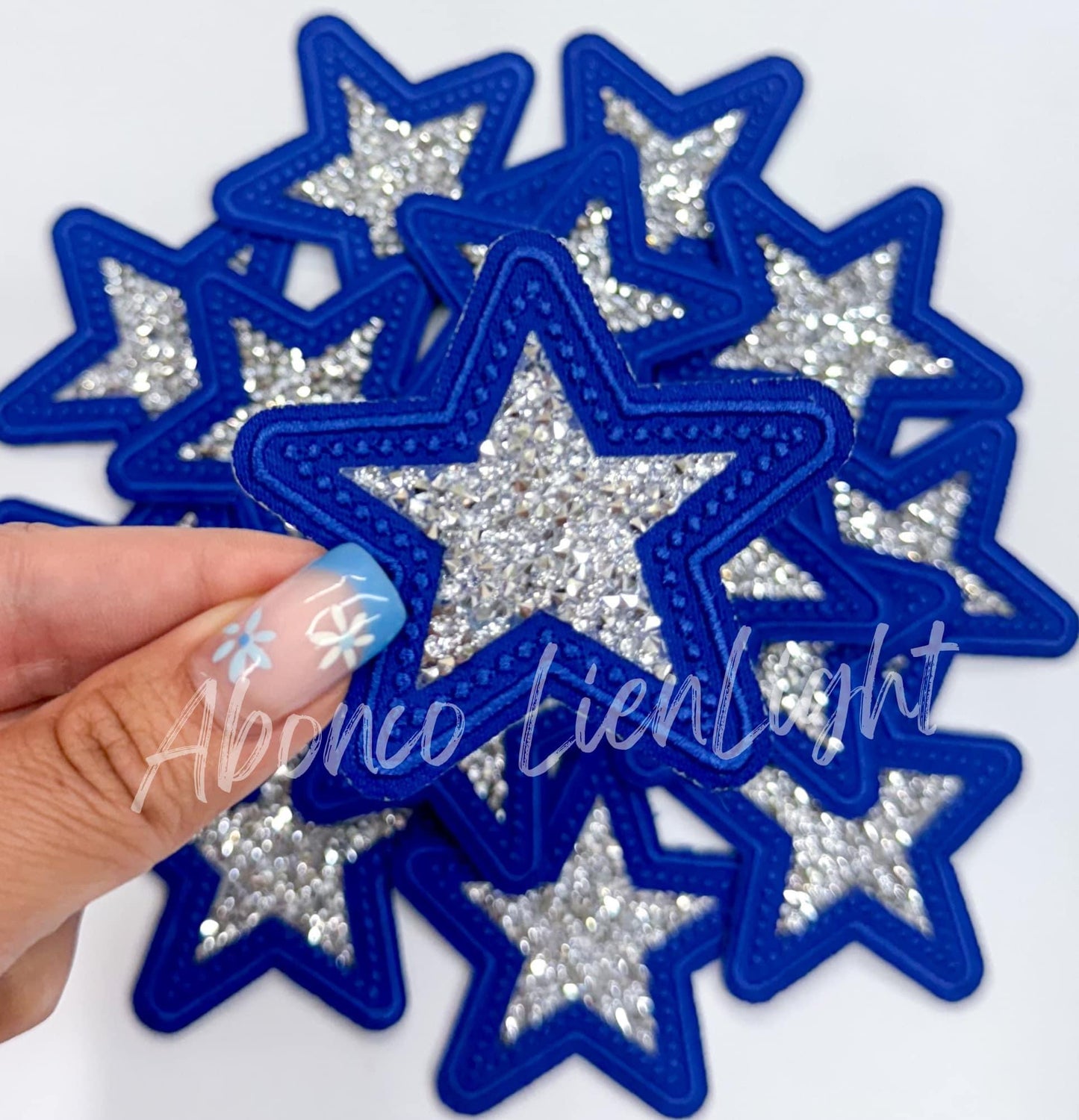 Royal Star Rhinestone Embroidery Patch