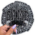 Black Game Day Helmet Embroidery Patch
