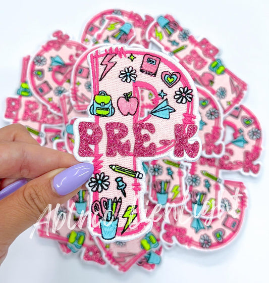 PreK School Glitter Patch