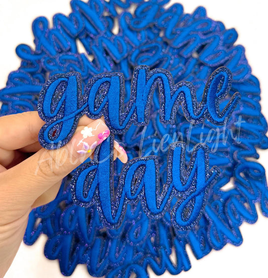 Royal Game Day Embroidery STICKER Adhesive Patch