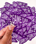 Purple Game Day Pennant Flag Embroidery Patch