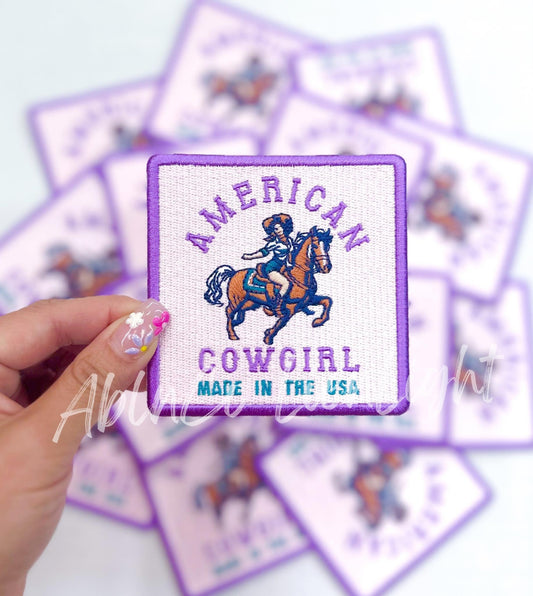 American Cowgirl Embroidery Patch