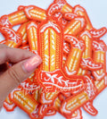 Orange Boot Embroidery Patch