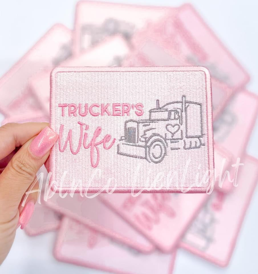 4” Truckers Wife Embroidery Patch (smaller version)