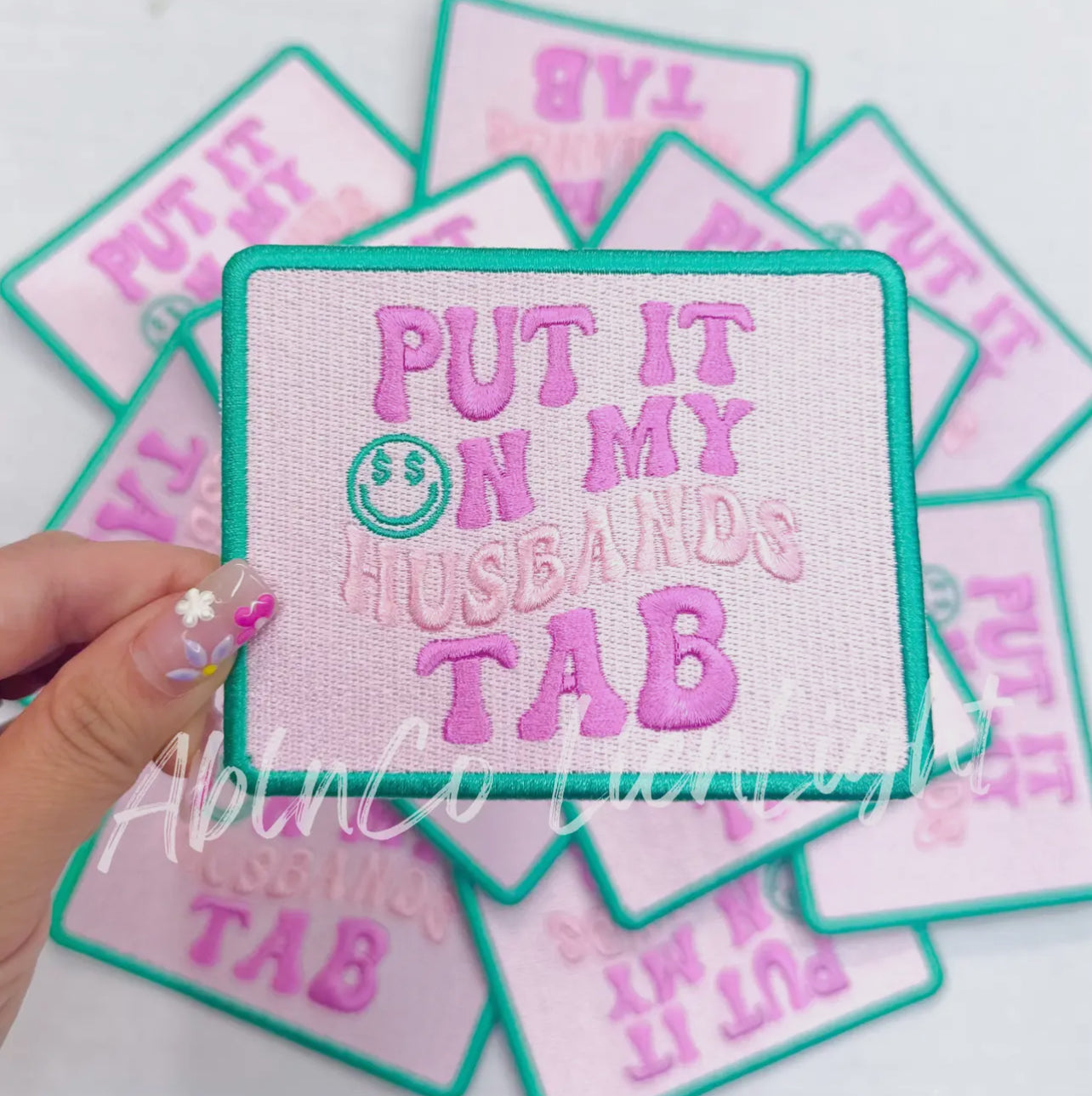Put It On My Husbands Tab Embroidery Patch