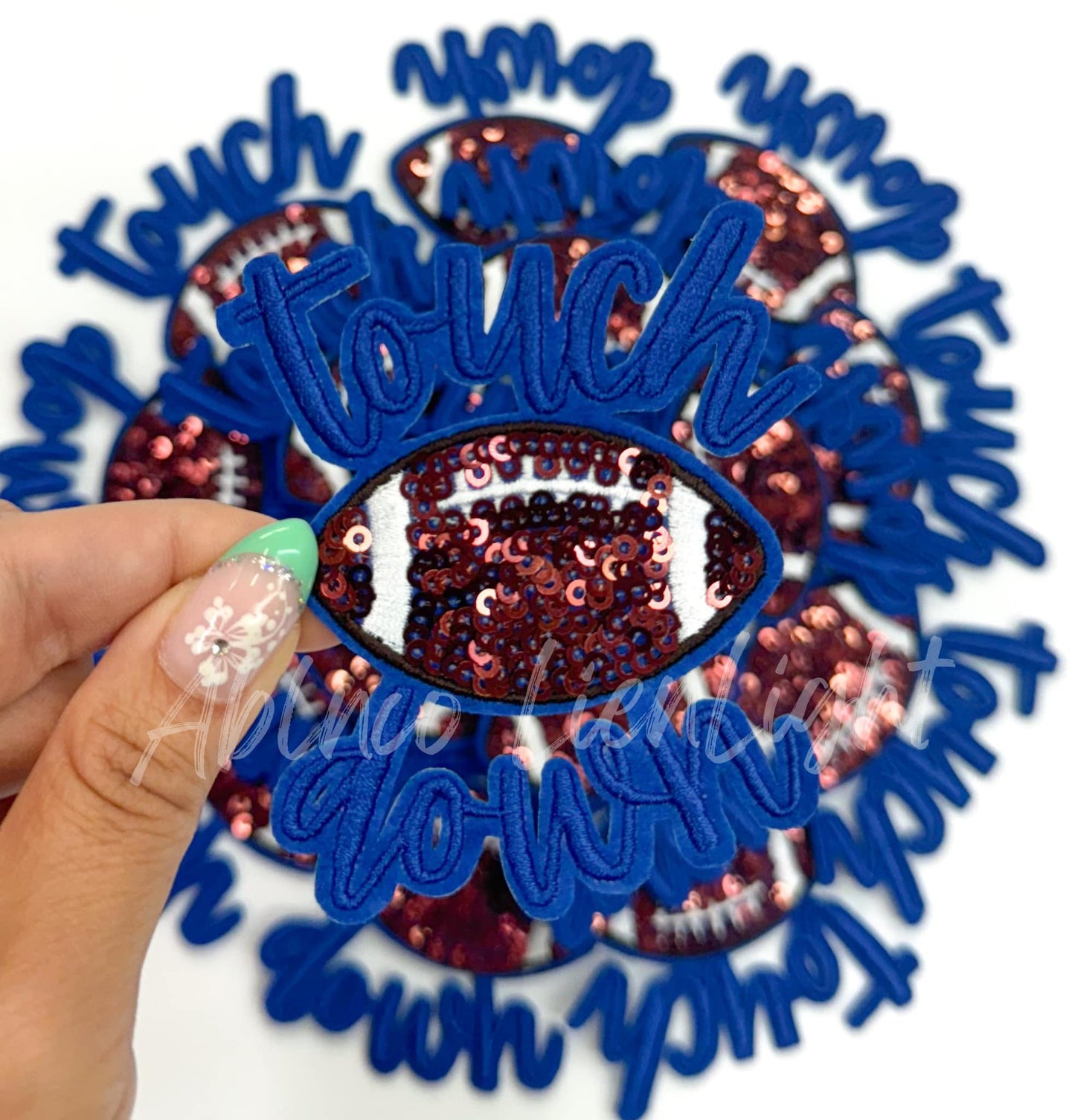 Royal Touchdown Sequins Embroidery Patch