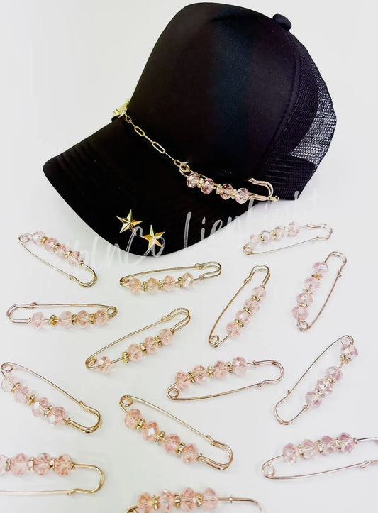 Pink Crystal Trucker Hat Pin