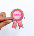 IDGAF Ribbon Sequin Embroidery Patch