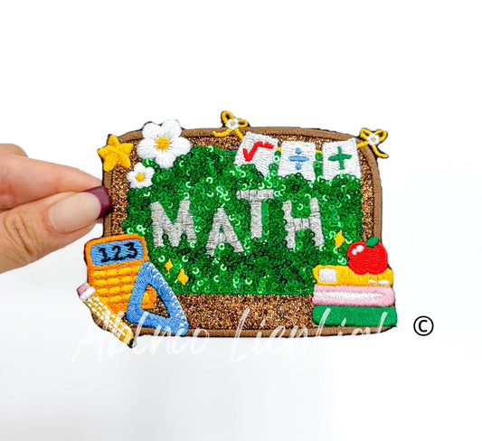 Math Sequin School Teach Embroidery Patch