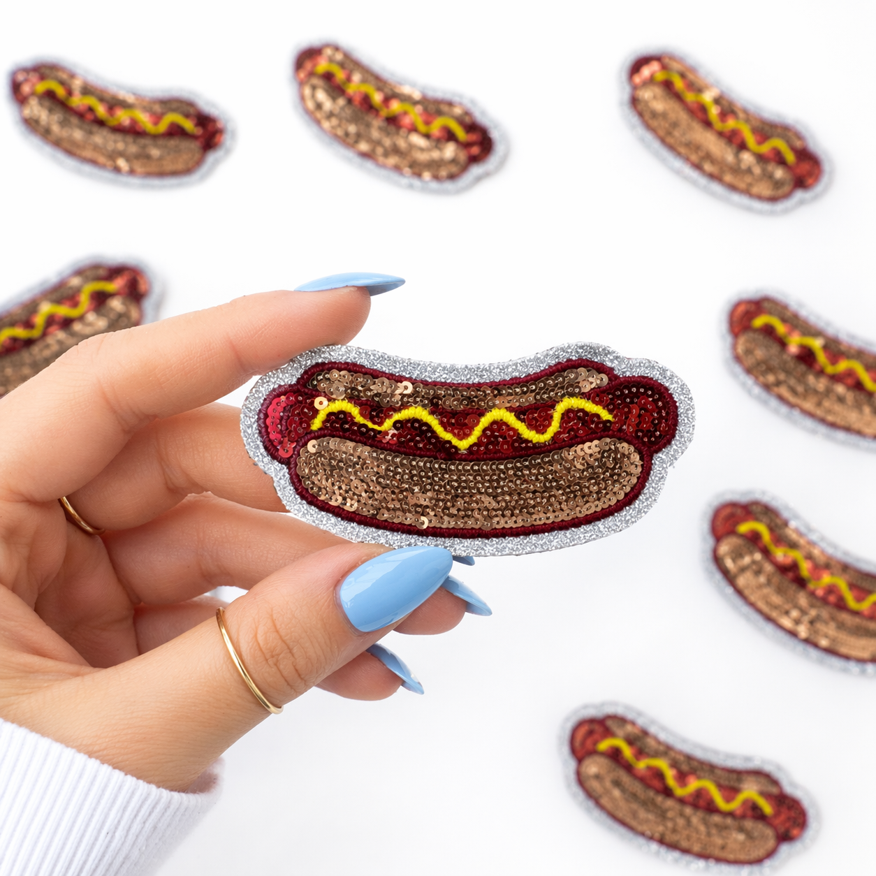 Hot Dog Sequin Dog Patch