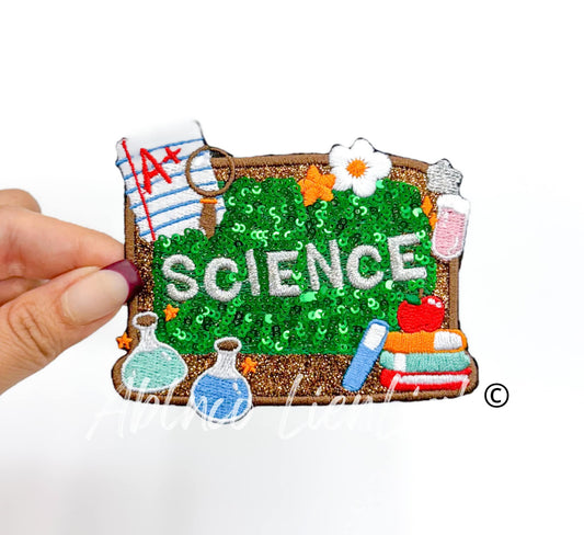 Science Sequin School Teach Embroidery Patch