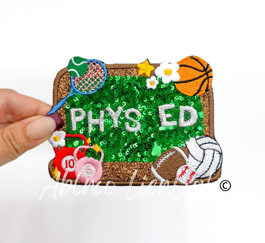 Phys Ed Sequin School Teach Embroidery Patch