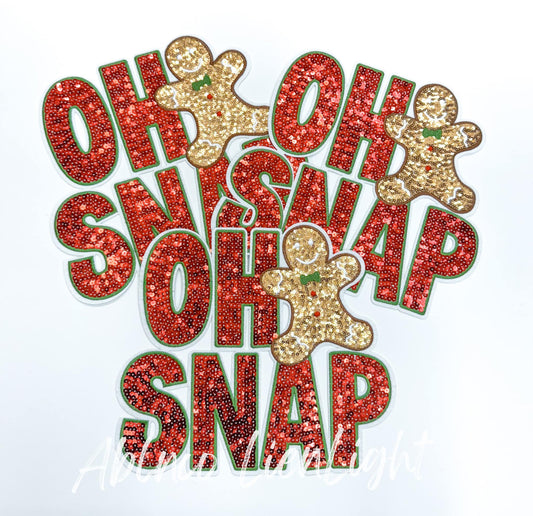 Oh Snap Gingerbread Sequins Patch