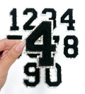 Black Silver Chenille Embroidery Patch
