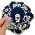 Indian Chiefs Navy Embroidery Patch - Small