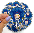 Indian Chiefs Royal Blue Embroidery Patch - Small
