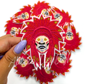 Indian Chiefs Red Embroidery Patch - Small