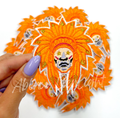 Indian Chiefs Orange Embroidery Patch - Small