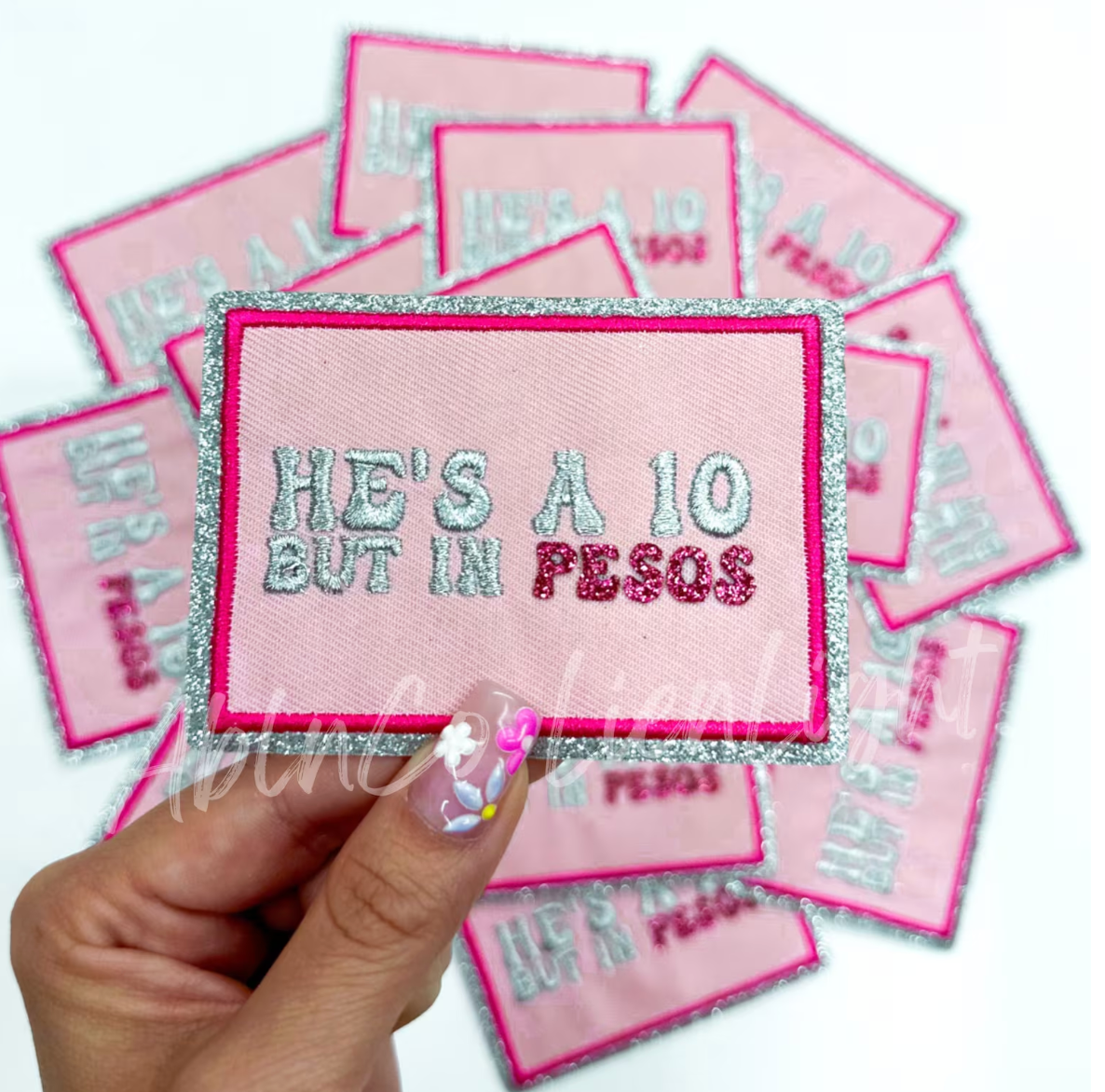 He's a 10 But In Pesos Embroidery Patch