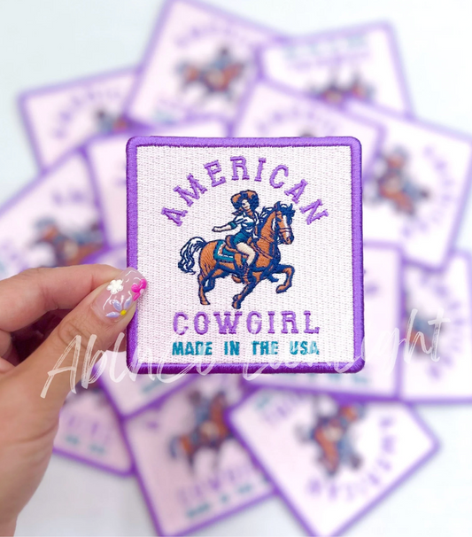 American Cowgirl Embroidery Patch